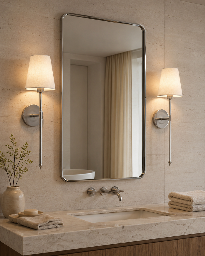Mirror and vanity
